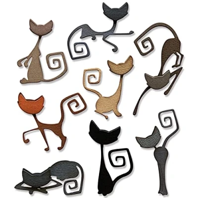Image de Sizzix Thinlits Lot de 16 matrices Mischievous par Tim Holtz 665996 Chapitre 3 2022 Multicolor