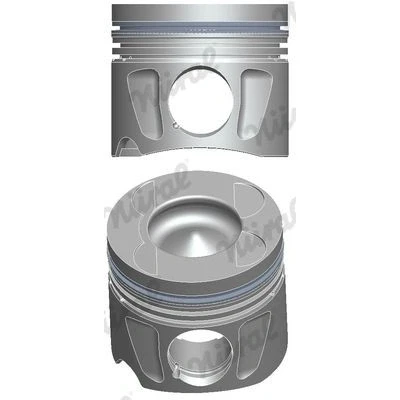 Image de NÜRAL 87 427400 70 Piston 83 pour cylindres 4 6 avec canal de refroidissement, porte segment, bielle trapézoïdale