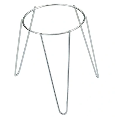 Image de Sauvic 03075 Support pour Pot de Fleurs avec Pieds Zingué Acier 22 cm, Argenté.