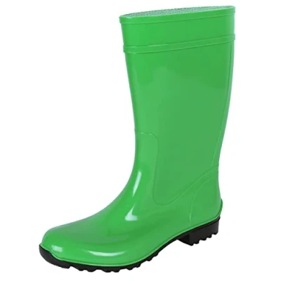 Image de Bottes de pluie imperméables vert clair, durables, robustes, semelle en PVC, ILSE LEMIGO 42 EU 8