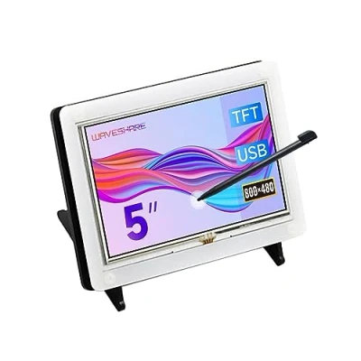 Image de Waveshare Raspberry Pi 5 Pouces LCD HDMI 800 * 480 Haute résolution avec Bicolor Case pour 3 Model B/3B+/Raspberry 4/BB Black/Banana Pi/PC Windows 10/8.1/8/7