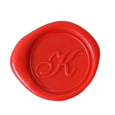 Image de Jacques Herbin 40311T Une pastille en laiton pour cire à cacheter, alphabet anglais, lettre K