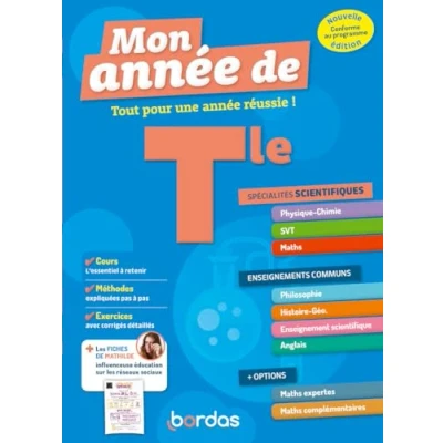 Image de Mon année de Tle Spécialités Physique Chimie et Maths: Tout pour une réussie !