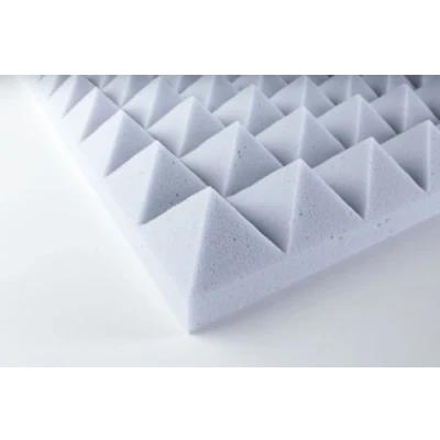 Image de Basotect® Plaque de mousse en forme pyramide adhésive 5 cm, Gris clair 120 x 60 cm 0,72 m²