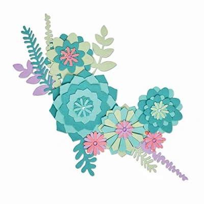 Image de Sizzix Matrice de découpe Sizzix® Thinlits™ set 15pcs Couronne plantes grasses Lisa Jones