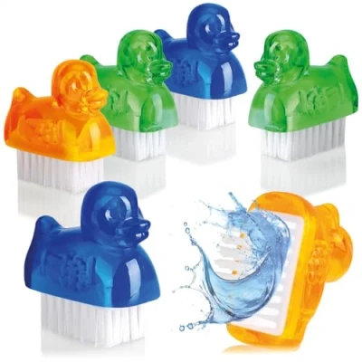 Image de com four® 6X Mini brosses pour Le Lavage des Mains au Design Canard Brosse à Ongles Nettoyage