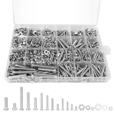 Image de Frevoitna 1080 Pièces M3 M4 M5 M6 Vis Autoforeuse, D&#039;assemblage, Assortiment Vis, Ecrou, Boulons et Écrous, Écrous Rondelles Set, Kit de avec Boîte Rangement