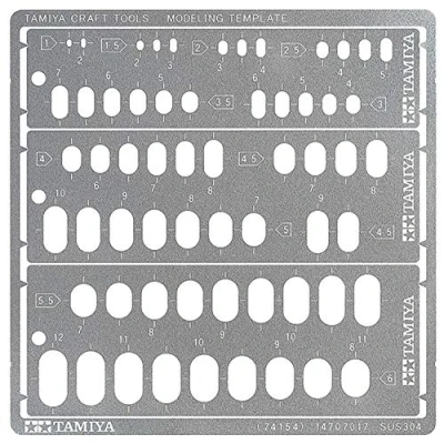 Image de TAMIYA bâtiments Modèle rectangulaire Pochoir en polyéthylène (3) 1 6 mm, modélisme, Accessoires, 74154, argenté, Small