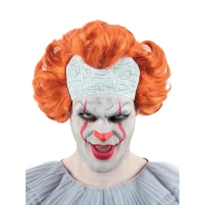 Image de Smiffys IT Chapter 2, perruque de Pennywise, avec crâne chauve en latex