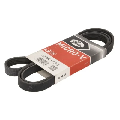 Image de GATES 5PK1733 Courroie Poly V 1733 5 Polyester, EPDM (éthylène propylène diène caoutchouc) HYUNDAI: Getz, Matrix, KIA: Cerato portes, Berline