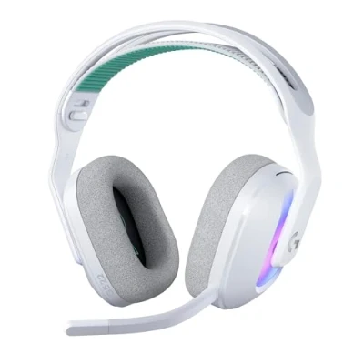 Image de Logitech G G522 LIGHTSPEED casque gaming sans fil, LIGHTSYNC RVB, micro bande passante complète et audio synchronisé avancé, triple connectivité LIGHTSPEED, Bluetooth, USB A vers C pour PC Blanc