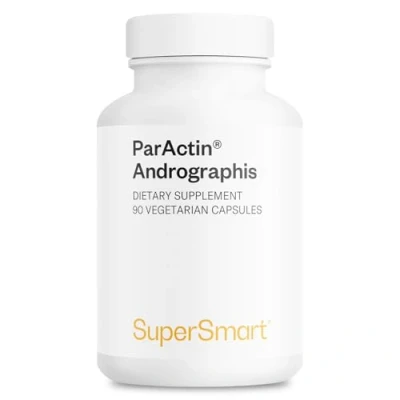 Image de Supersmart ParActin ® 300 mg Par Jour Extrait Hydroalcoolique des Feuilles d’Andrographis Paniculata Contribue à Renforcer le Système Immunitaire Sans OGM 90 Capsules Végétariennes