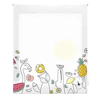 Image de Blindecor Zoofruit Store Enrouleur translucide pour Enfant 150 x 180 cm (Largeur Hauteur)