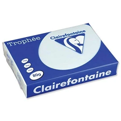 Image de Clairefontaine Réf. 1971C 2500 feuilles de papier Couleur au format A4 Trophée 80 g/m² Carton contenant 5 ramettes 500 bleu