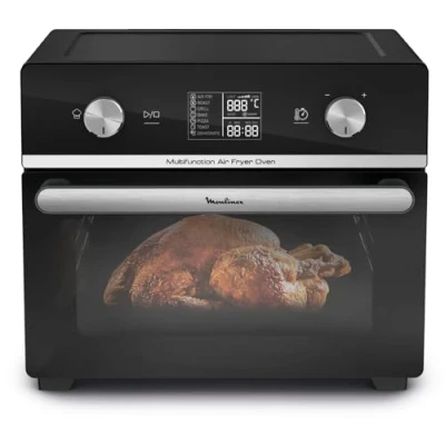 Image de Moulinex Easy Fry Four Friteuse sans huile, Capacité 20 L, jusqu’à 6 personnes, 10 fonctions, Cuisson surveillance, Résultats sains et croustillants, air fryer AL605820