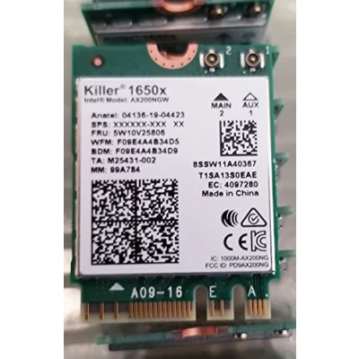 Image de Intel Killer Wi FI 6 AX1650x AX200 M.2 2230 Bluetooth 5.2 Carte WiFi (lot Unique)
