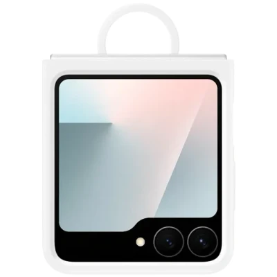 Image de Samsung Silicone Back Cover avec Anneau Blanc Galaxy Z Flip 6/Flip 7 FE