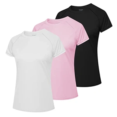Image de FEIXIANG MEETWEE Femme Surf Shirt Rash Guard UV Shirts Natation Tankini UPF 50+ Manches Courtes Maillot de Bain