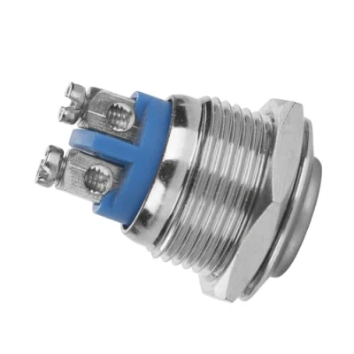Image de 5 Pcs/ensemble 16mm 250V 2Pin Interrupteur à bouton poussoir en Alliage d&#039;argent imperméable (tête convexe)