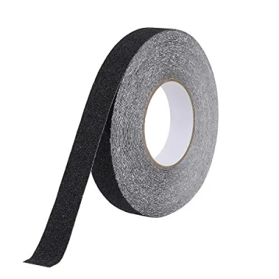 Image de MaoXinTek Bande Antidérapante Adhésive pour Escaliers, Friction, Abrasif les Sécurité, Escabeau, Intérieur, Extérieur, Haute Traction, 2.5cm x 20m Noir…