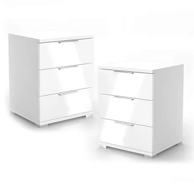 Image de Vicco Table de Chevet Florenz, Blanc, 46.2 x 60.5 cm Set 2