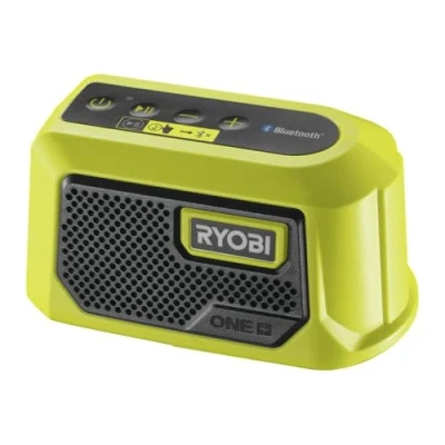 Image de RYOBI Petite Enceinte Portable Bluetooth Compacte 18V ONE+ Jusqu&#039;à 20 h d&#039;Écoute avec 1 Batterie de 2,5 Ah Portée 25m Vendue Sans ni Chargeur RBTM18 0