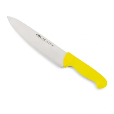 Image de Arcos Séries 2900 Couteau du Chef à Découper Lame Acier Inoxydable Nitrum 250 mm Manche Polypropylène Couleur Jaune