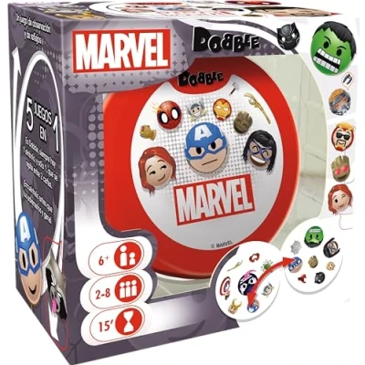 Image de Zygomatic Dobble Marvel Emoji Jeu de Cartes d&#039;action et réflexes à partir 7 Ans 2 8 Joueurs 15 Minutes par Partie Espagnol Portugais