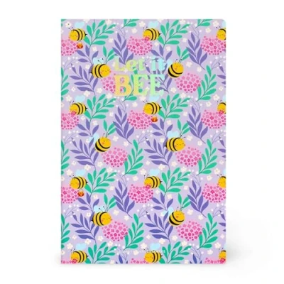 Image de Legami Cahier ligné 7 mm, Bee, Format B5, Large, Papier certifié FSC, 100 pages, Reliure Singer Stitch, 18.5 x 24.8 cm