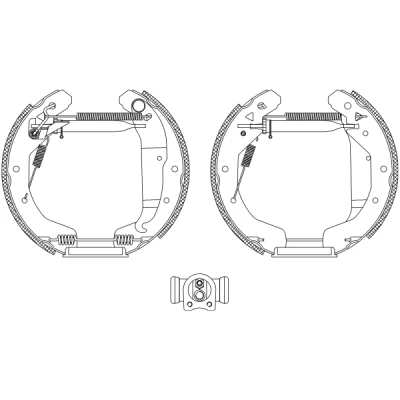 Image de TEXTAR Shoe Kit Pro 84049001 de freins, freins à tambours avec cylindre roue, élément d&#039;ajustage OPEL: Astra G Caravan, F Caravan