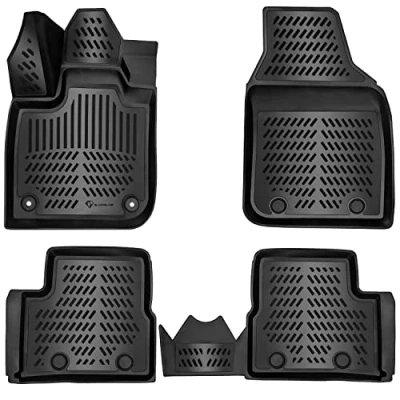 Image de Lot de tapis en caoutchouc, design 3D, pour Hyundai I30 à partir 2017, bord extra haut 5 cm