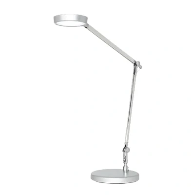 Image de Unilux Senza 2 Lampe de bureau LED 5W 500 Lumens Articulée à Variation d&#039;intensité lumineuse et température couleur Mémorisation l&#039;intensité 57 x 35 19 cm Gris métal/Chrome