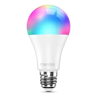 Image de meross Ampoule Connectée WiFi, LED Intelligente Compatible avec Alexa et Google Home, E27 RGBCW Dimmable Multicolore (Équivalente 60W) Commande Vocale Contrôle à Distance