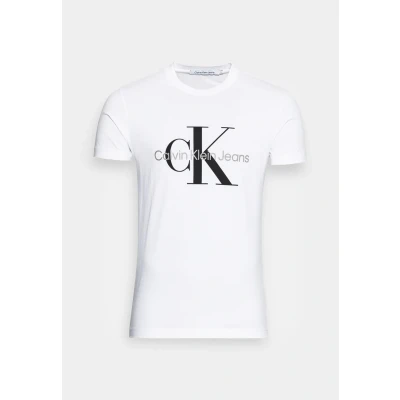 Image de Calvin Klein Jeans CORE Monogram SLIM TEE Tshirt imprimé, Homme, Taille: XL, Bright white