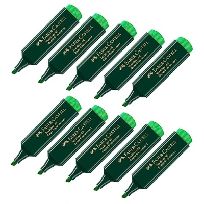 Image de FABER CASTELL 205042 Surligneur Textliner 48, vert, 10 pièces, rechargeable