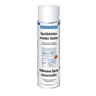 Image de WEICON Spray Adhésif Répositionnable 500 ml / universel pour collages redétachables et repositionnables Transparent