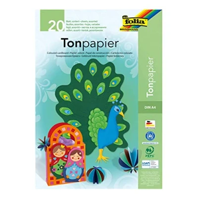 Image de Folia Max Bringmann Papier couleur A4 Lot de 100 feuilles Coloris divers (Import Allemagne)