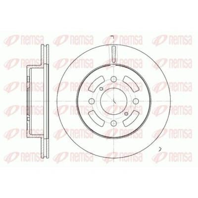 Image de REMSA 6642.10 Disque de frein Essieu avant 257, 257 17 4 ventilé OPEL: Astra H 3/5 portes, GTC, Zafira A, SUZUKI: Ignis 2, I