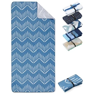 Image de Fit Flip Serviette de Plage Microfibre Fine et légère à séchage Rapide Drap XXL 100% recyclée Brushes 200cm x 90cm