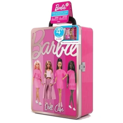 Image de Barbie Étui de rangement en métal pour jouets Compatible avec d&#039;autres poupées, enfants et filles à partir 3 ans