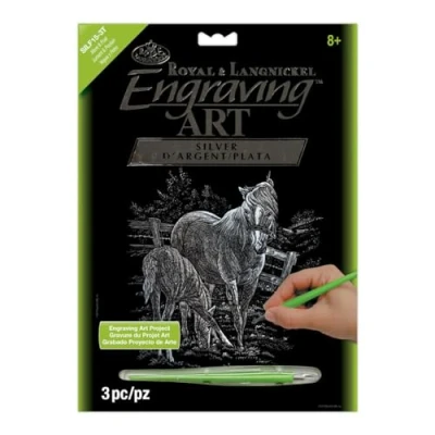Image de Royal &amp; Langnickel SILF15 Gravure d&#039;art arc argent Taille A4 Jument/Poulain