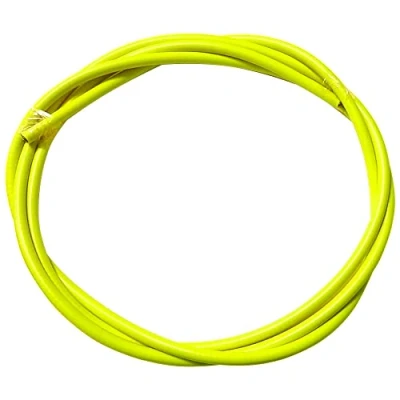 Image de cyclingcolors gaine de frein vélo 5mm cable universel vtt route ville insert performance, 3m (jaune fluo)