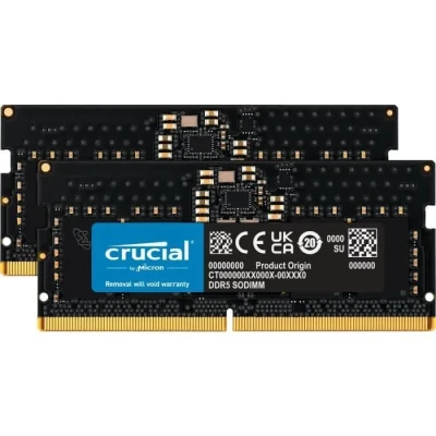 Image de Crucial RAM DDR5 128Go Kit (2x64Go) 5600MHz SODIMM CL46, Mémoire pour Ordinateur Portable, Mini PC, Memoire Haute Performance CT2K64G56C46S5