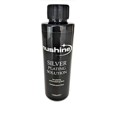 Image de Nushine Solution pour argenter les métaux Contenance : 150 ml  Argente de façon permanente l&#039;argent, le laiton, cuivre et bronze usés respectueuse l&#039;environnement