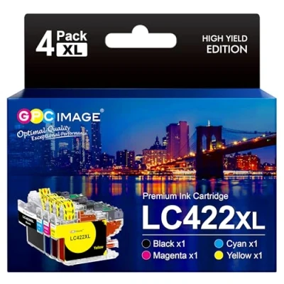 Image de GPC Image LC422XL LC 422XLVAL Lot de 4 cartouches d&#039;encre rechange pour Brother LC422 422 XL LC422XLVAL compatibles avec MFC J5340DW J5345DW J5740DW J6540DW J6940DW
