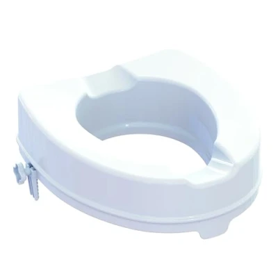 Image de Identités, Réhausse WC Modèle Ibiza, Forme anatomique confortable, Fixation rapide et Sans outil, Entretien désinfection facile, Améliore la sécurité aux WC, Hauteur 10 cm, couvercle