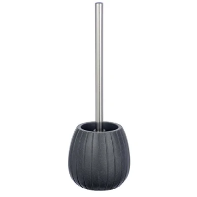 Image de WENKO brosse WC Cantaloup Anthracite Porte WC, Polyrésine, 13 x 37 cm,