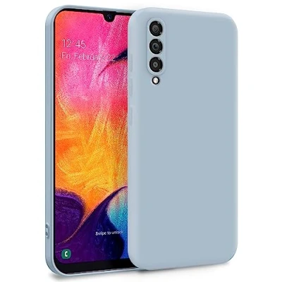 Image de MyGadget Coque pour Samsung Galaxy A50 Case TPU Souple &amp; Soft avec Doublure Microfibre Cover Protection Extra Fine Légère Bleu Clair