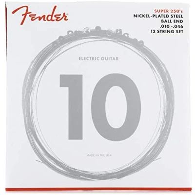Image de Fender Electric XII Strings for 12 string Guitar, Nickel Plated Steel, 10 46