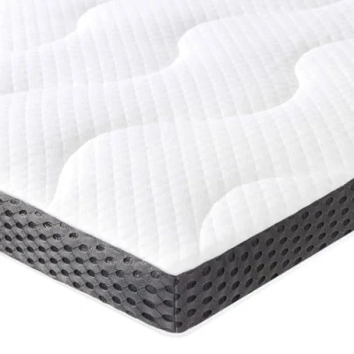 Image de Amazon Basics Surmatelas de Mousse à Mémoire Forme avec Gel Rafraîchissant Moelleux, 90 x 200 7 cm, Blanc